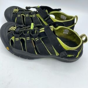 Keen Kids Newport H2 Black/Lime Green Size 5 Hiking Sandals Shoes